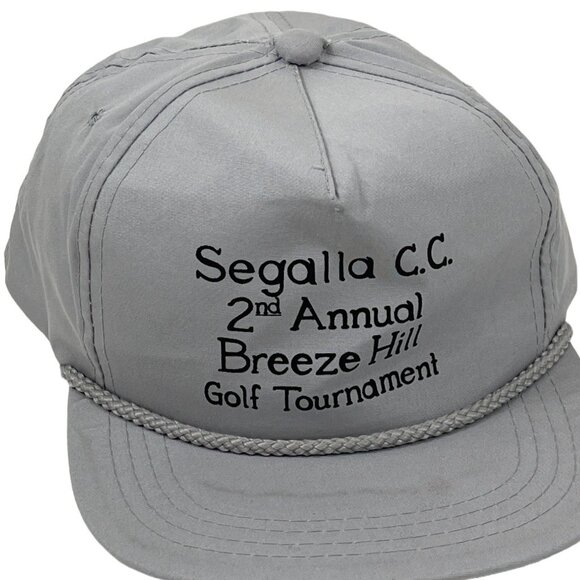 Vintage Segalla C.C. 2nd Annual Breeze Hill Golf Tournament Gray Snapback Hat - Picture 2 of 9